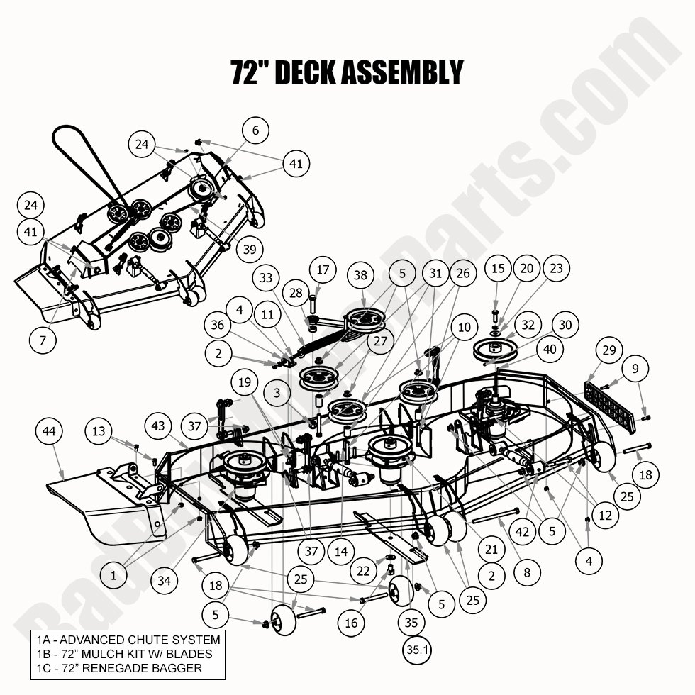 2020 Renegade - Gas 72" Deck Assembly